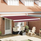 Toldo retráctil automático antracita y blanco 450x300 cm