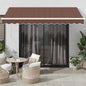 Toldo retráctil manual con LED antracita y blanco 300x250 cm