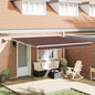 Toldo retráctil manual con LED antracita y blanco 300x250 cm