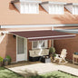 Toldo retráctil manual con LED antracita y blanco 300x250 cm