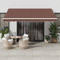 Toldo retráctil manual con LED antracita y blanco 300x250 cm