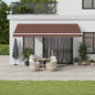 Toldo retráctil manual con LED antracita y blanco 300x250 cm