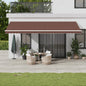 Toldo retráctil manual con LED antracita y blanco 300x250 cm