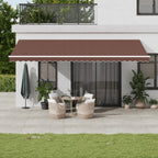 Toldo retráctil automático antracita y blanco 450x300 cm