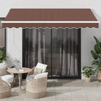 Toldo retráctil manual gris antracita y blanco 300x250 cm