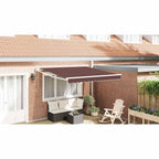 Toldo retráctil automático antracita y blanco 450x300 cm