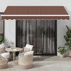 Toldo retráctil automático antracita y blanco 450x300 cm