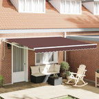 Toldo retráctil automático antracita y blanco 450x300 cm