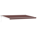 Toldo retráctil automático antracita y blanco 450x300 cm