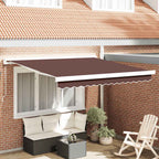 Toldo retráctil manual gris antracita y blanco 300x250 cm