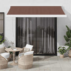 Toldo retráctil manual gris antracita y blanco 300x250 cm