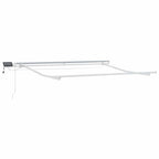 Toldo retráctil manual con LED antracita y blanco 300x250 cm