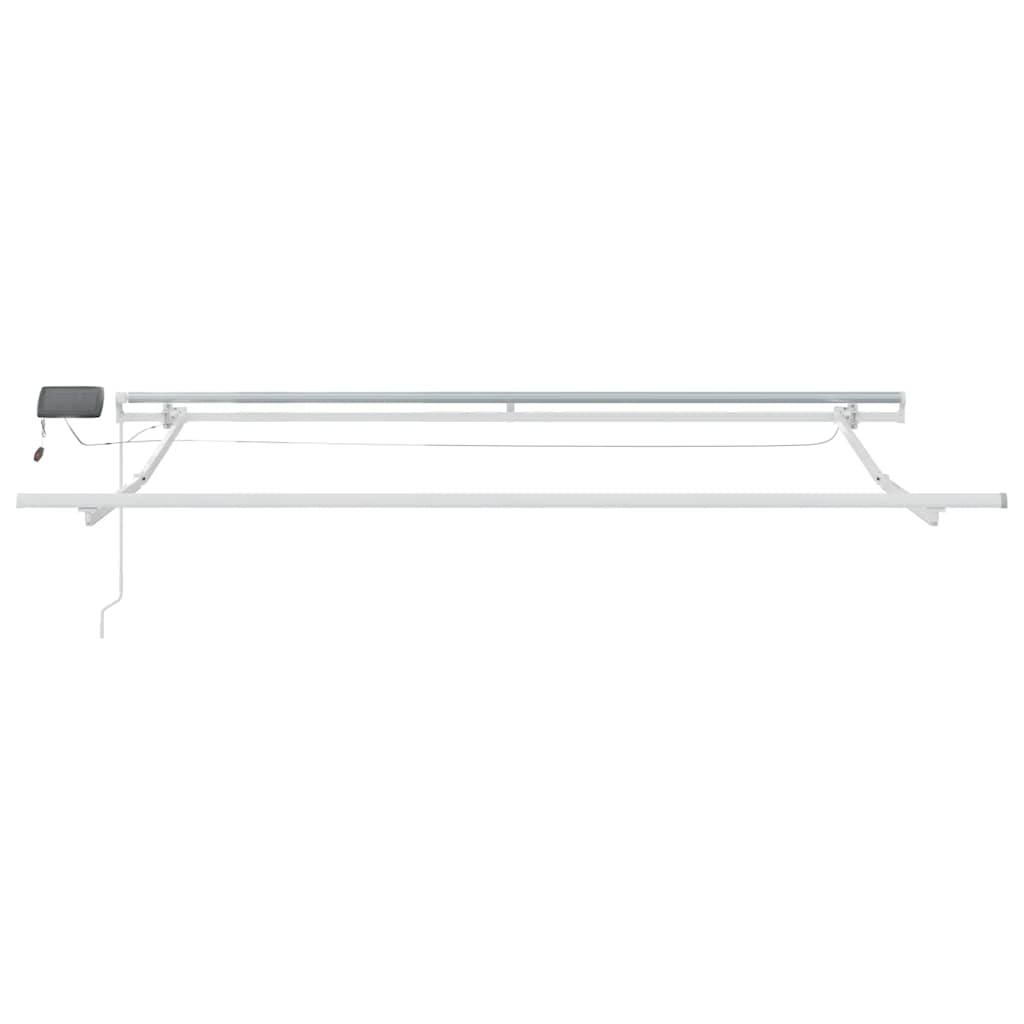 Toldo retráctil manual con LED antracita y blanco 300x250 cm