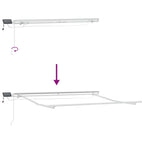 Toldo retráctil manual con LED antracita y blanco 300x250 cm