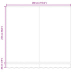 Toldo retráctil manual gris antracita y blanco 300x250 cm