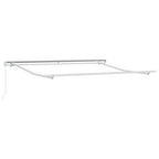 Toldo retráctil manual gris antracita y blanco 300x250 cm