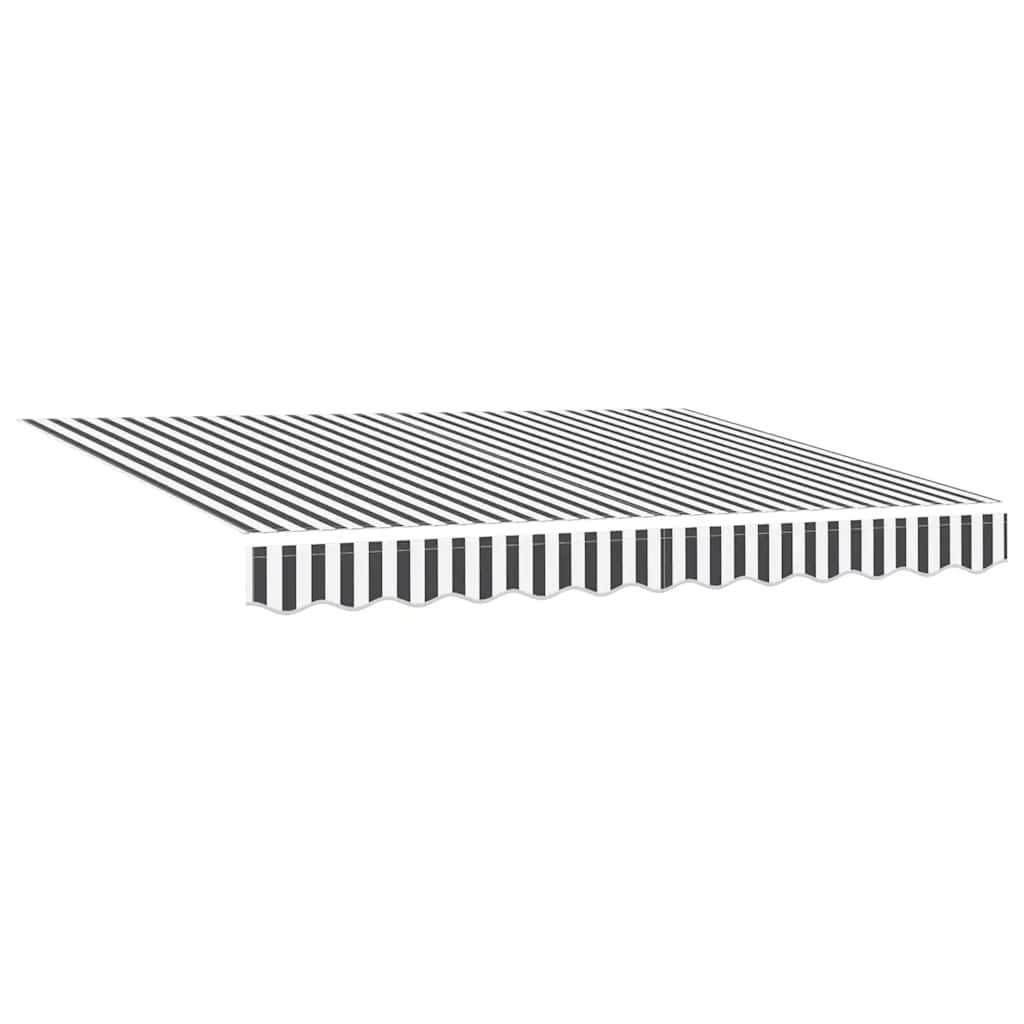 Toldo retráctil manual gris antracita y blanco 300x250 cm