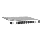 Toldo retráctil manual gris antracita y blanco 300x250 cm