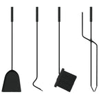Set de herramientas para chimenea 5 pzas acero 23x15x66 cm