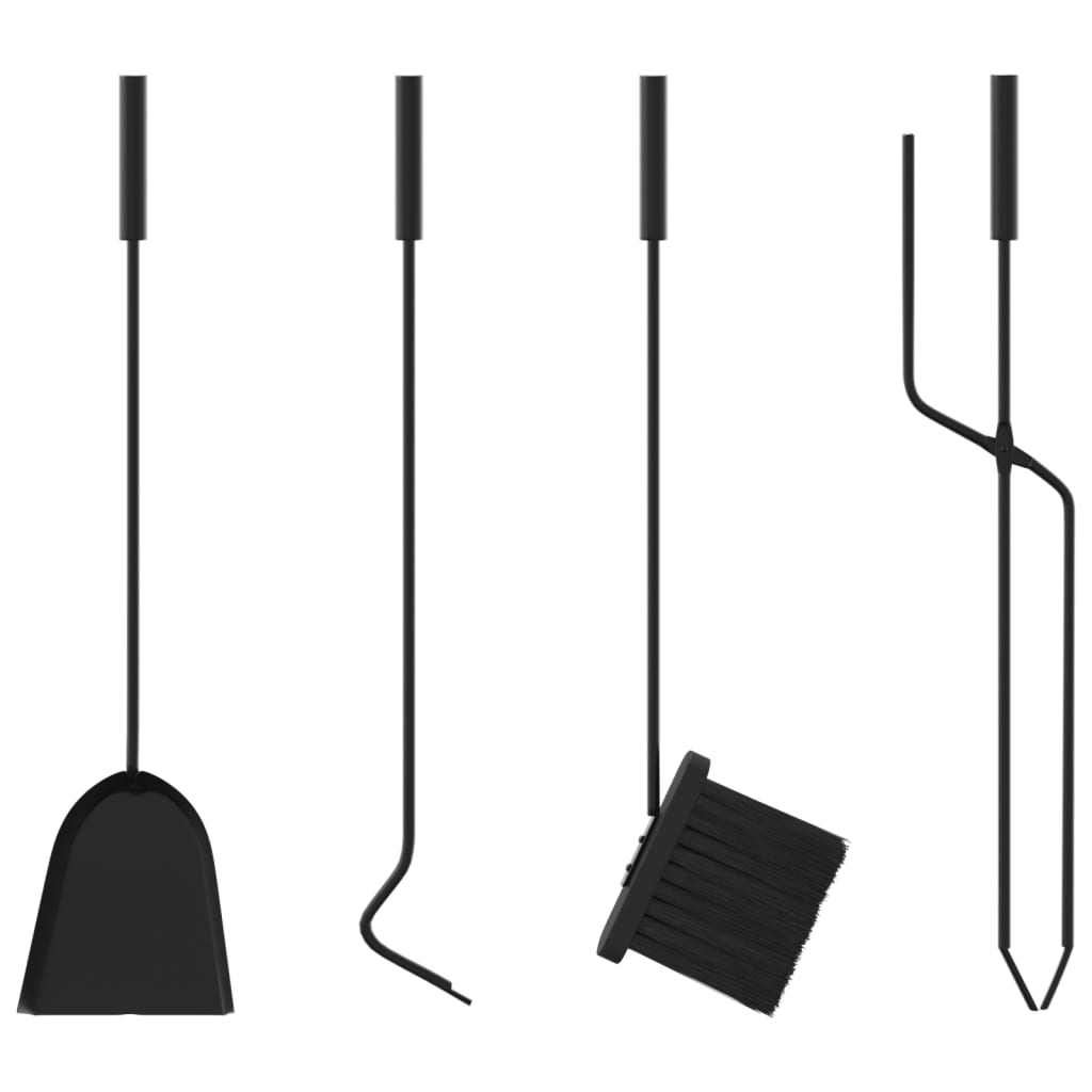 Set de herramientas para chimenea 5 pzas acero 23x15x66 cm