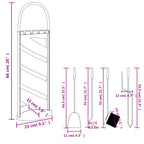 Set de herramientas para chimenea 5 pzas acero 23x15x66 cm