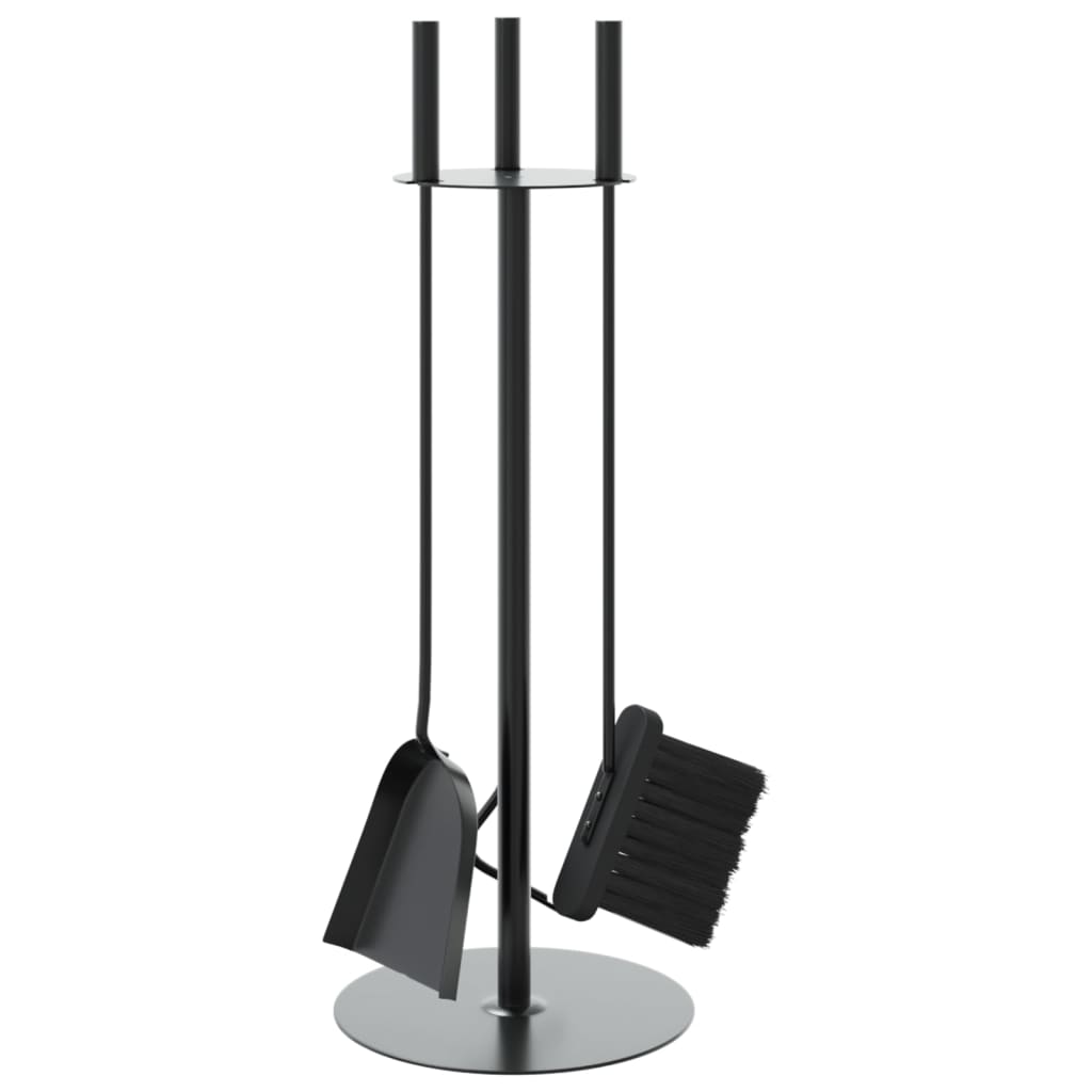 Juego de herramientas para chimenea de 4 piezas, 22 x 59 cm, acero