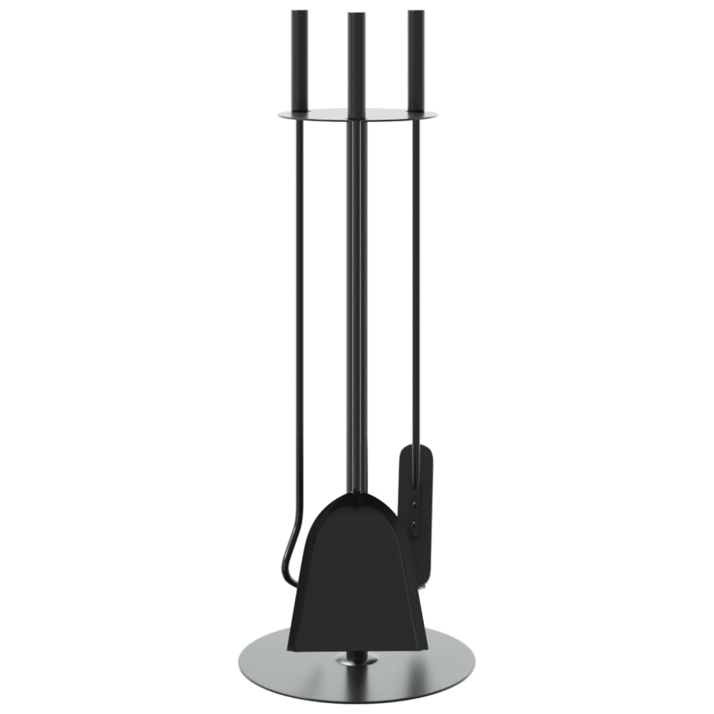 Juego de herramientas para chimenea de 4 piezas, 22 x 59 cm, acero