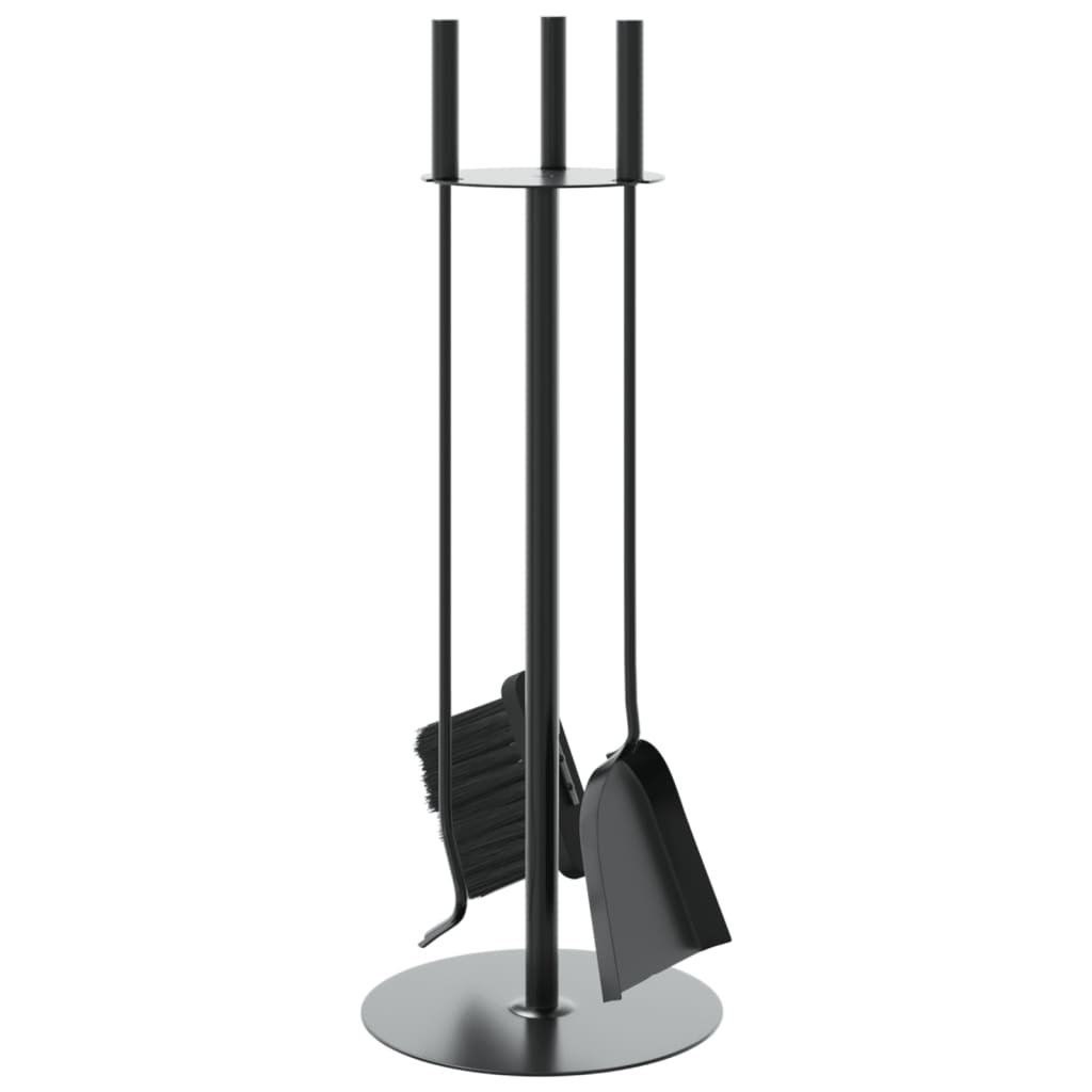 Juego de herramientas para chimenea de 4 piezas, 22 x 59 cm, acero