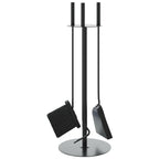 Juego de herramientas para chimenea de 4 piezas, 22 x 59 cm, acero