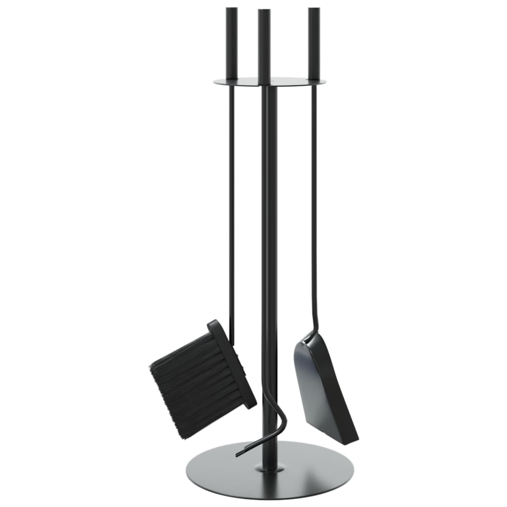 Juego de herramientas para chimenea de 4 piezas, 22 x 59 cm, acero