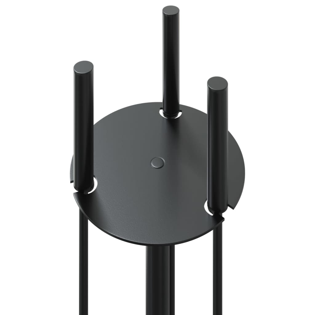 Juego de herramientas para chimenea de 4 piezas, 22 x 59 cm, acero