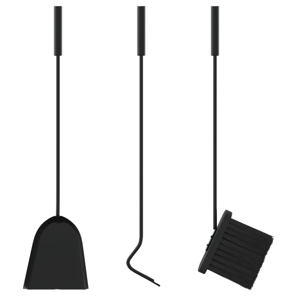 Juego de herramientas para chimenea de 4 piezas, 22 x 59 cm, acero