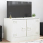 Mueble de TV madera maciza mango marrón y negro 100x33,5x46 cm