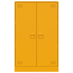 Aparador de acero amarillo mostaza 67x39x107 cm