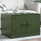 Mesa de centro acero amarillo mostaza 68x50x43,5 cm