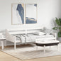 Diván sin colchón blanco 100x200 cm madera maciza de pino