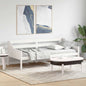 Diván sin colchón blanco 100x200 cm madera maciza de pino