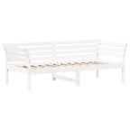 Diván sin colchón blanco 100x200 cm madera maciza de pino