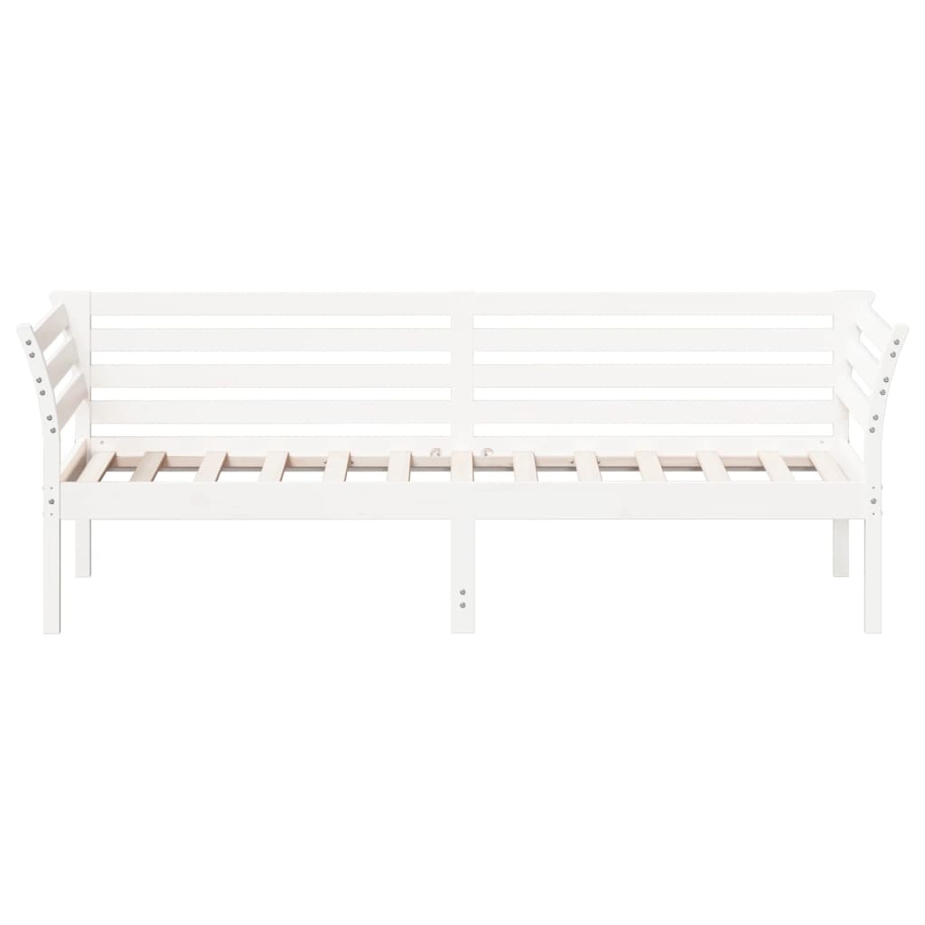 Diván sin colchón blanco 100x200 cm madera maciza de pino
