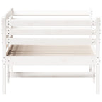 Diván sin colchón blanco 100x200 cm madera maciza de pino
