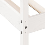 Diván sin colchón blanco 100x200 cm madera maciza de pino