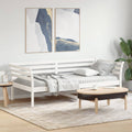Diván sin colchón blanco 100x200 cm madera maciza de pino