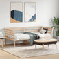 Diván sin colchón blanco 100x200 cm madera maciza de pino