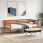 Diván sin colchón blanco 100x200 cm madera maciza de pino