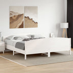 Estructura de cama sin colchón madera de pino maciza 120x200 cm