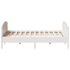 Cama sin colchón madera maciza de pino blanca 180x200 cm