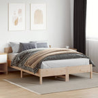 Estructura de cama madera maciza de pino blanco 120x190 cm