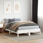 Estructura de cama madera maciza de pino blanco 120x190 cm