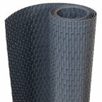 Anthracite grey synthetic rattan balcony awning 1000x100 cm