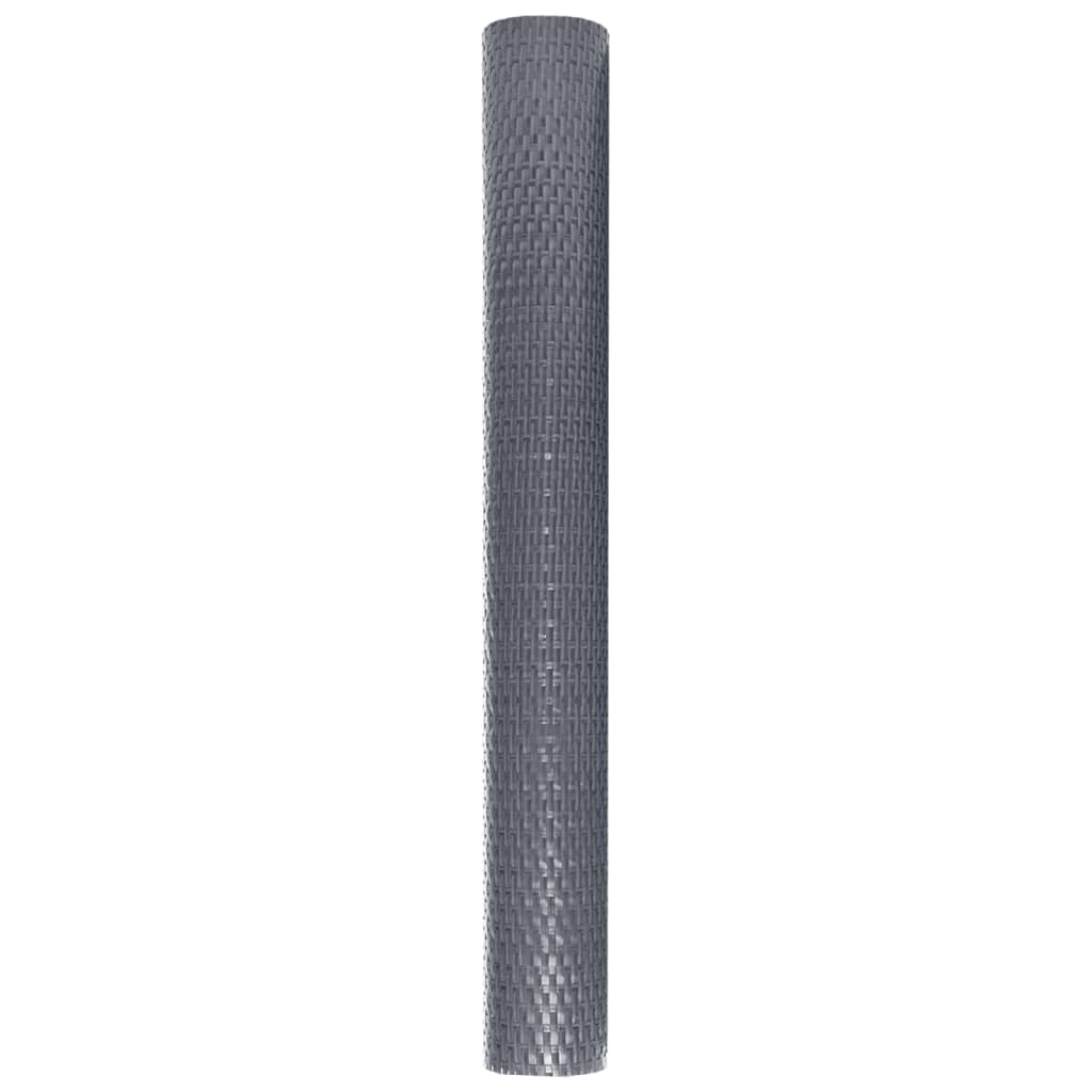Anthracite grey synthetic rattan balcony awning 1000x100 cm
